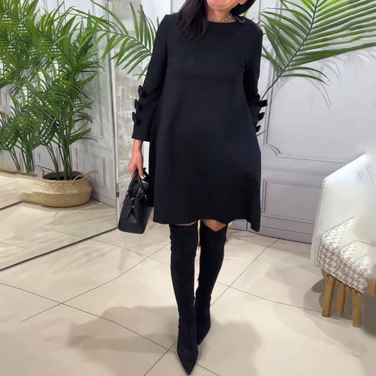 Vestido Casual Mujer Manga Larga Ajuste Regular - Mavetta