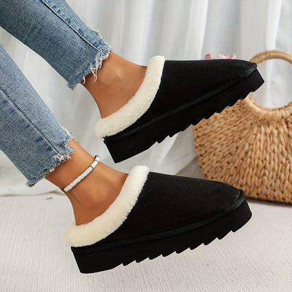 Zapatillas de casa mujer cálidas suela gruesa