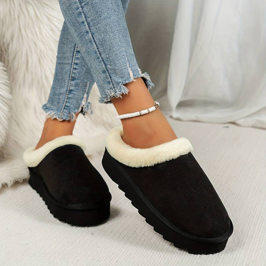 Zapatillas de casa mujer cálidas suela gruesa
