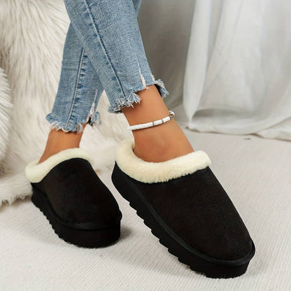 Zapatillas de casa mujer cálidas suela gruesa