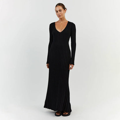 Vestido maxi mujer de plumeti ligero y fluido