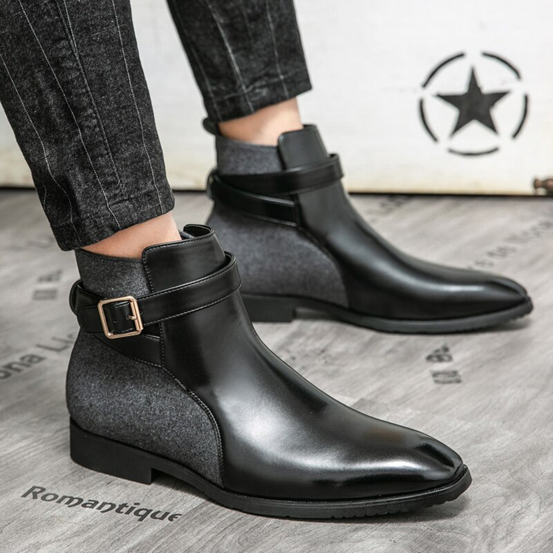Botines Hombre de Piel Ajuste Clásico