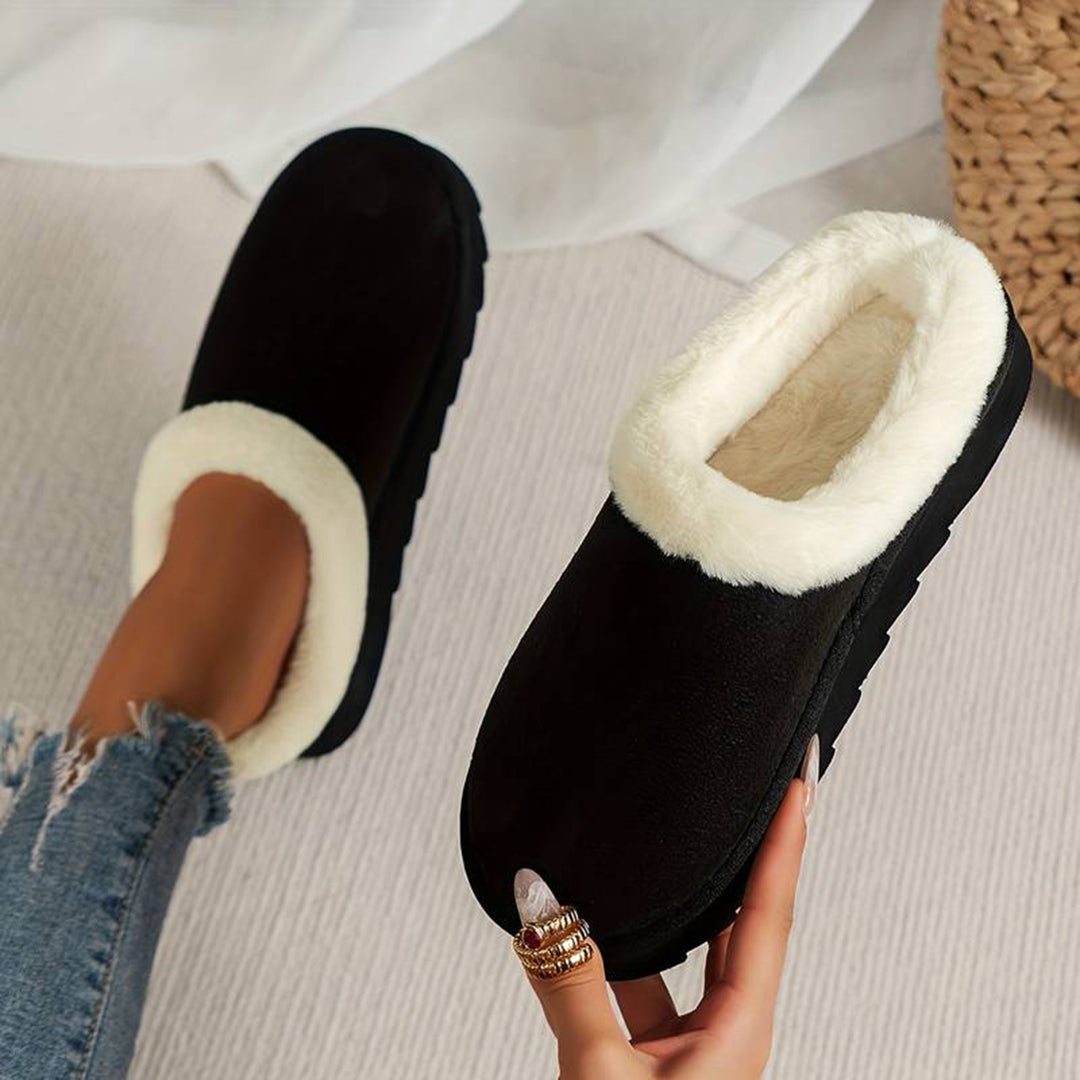 Zapatillas de casa mujer cálidas suela gruesa