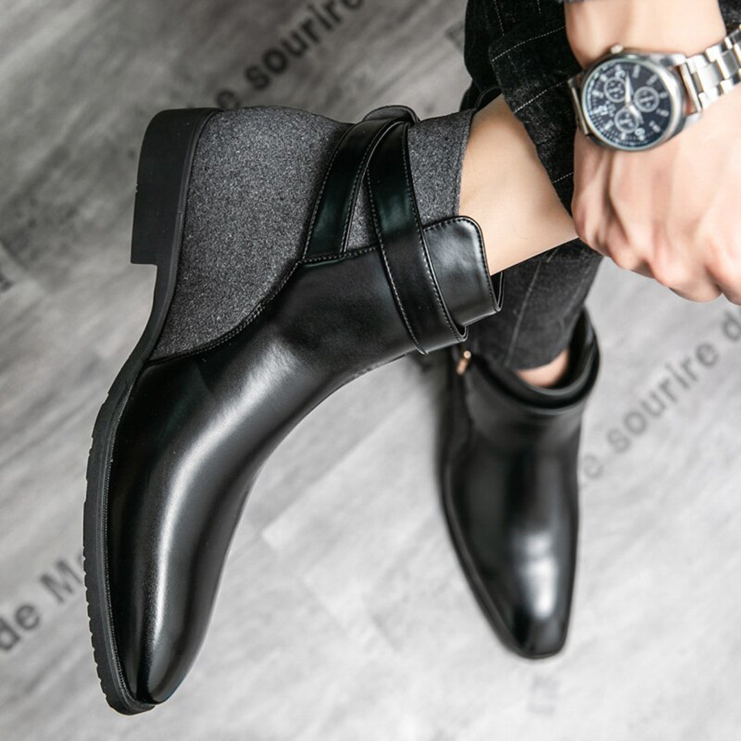 Botines Hombre de Piel Ajuste Clásico
