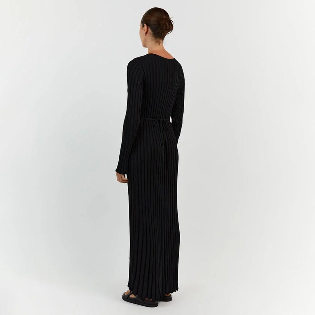 Vestido maxi mujer de plumeti ligero y fluido