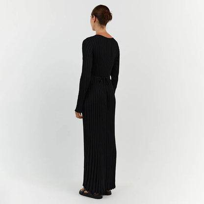 Vestido maxi mujer de plumeti ligero y fluido