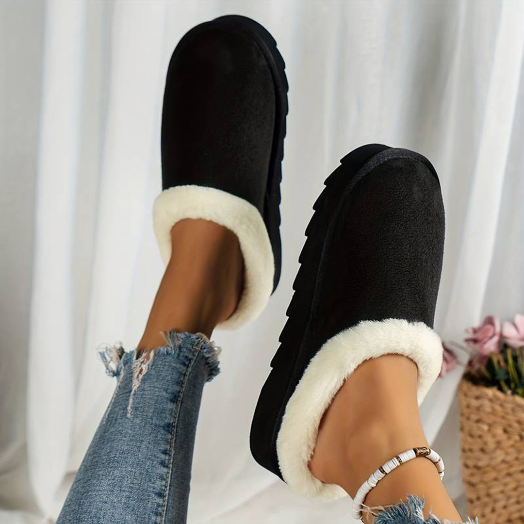 Zapatillas de casa mujer cálidas suela gruesa