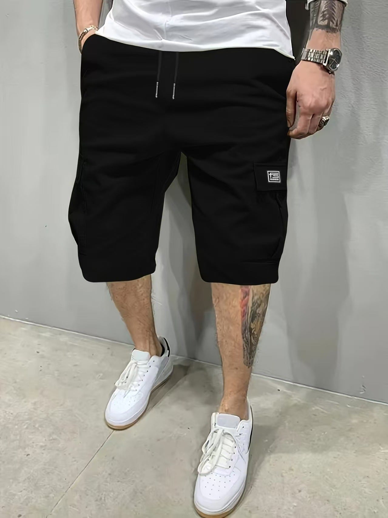 Pantalones cortos cargo hombre Algodón Cintura elástica - Mavetta