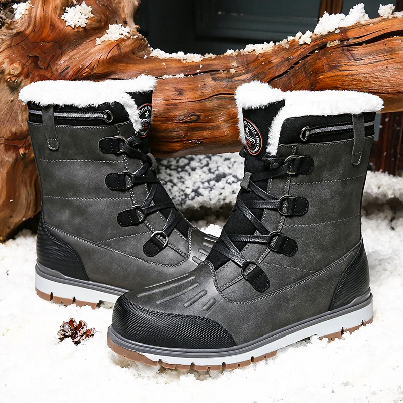 Botas invierno hombre con forro cálido suela antideslizante