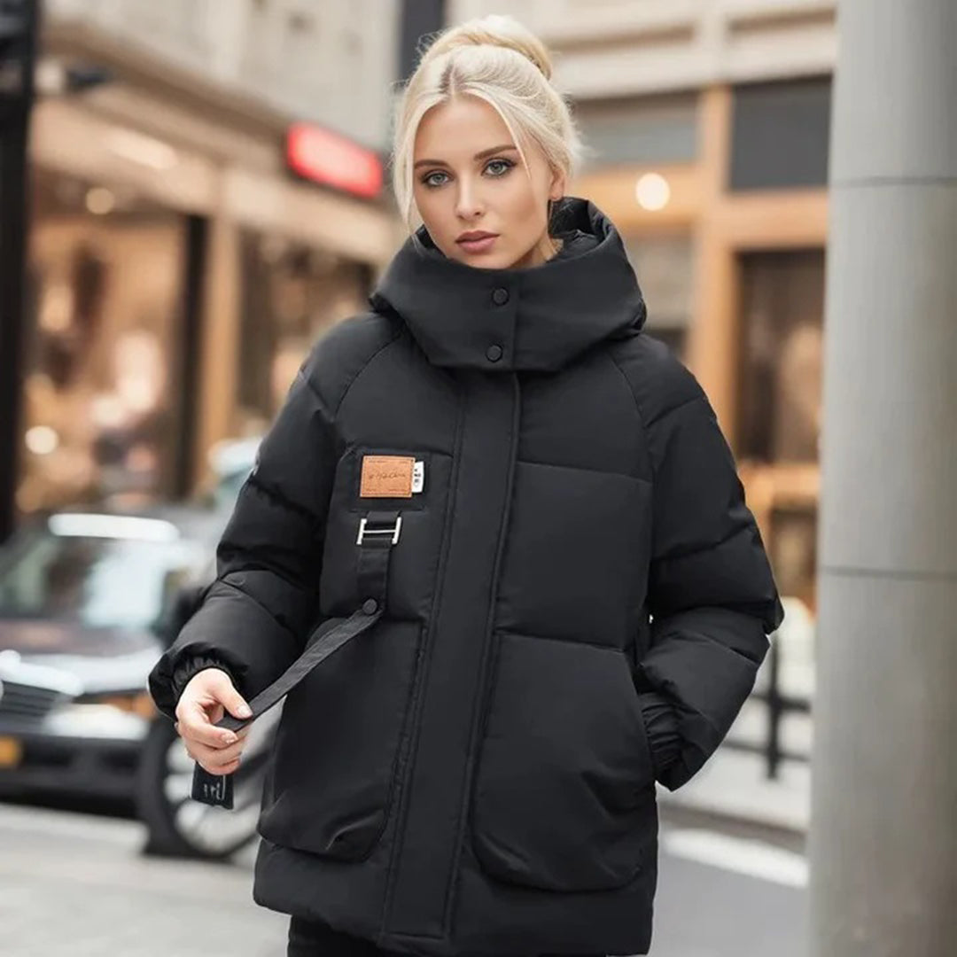 Abrigo Mujer Acolchado Invierno Ajuste Confortable