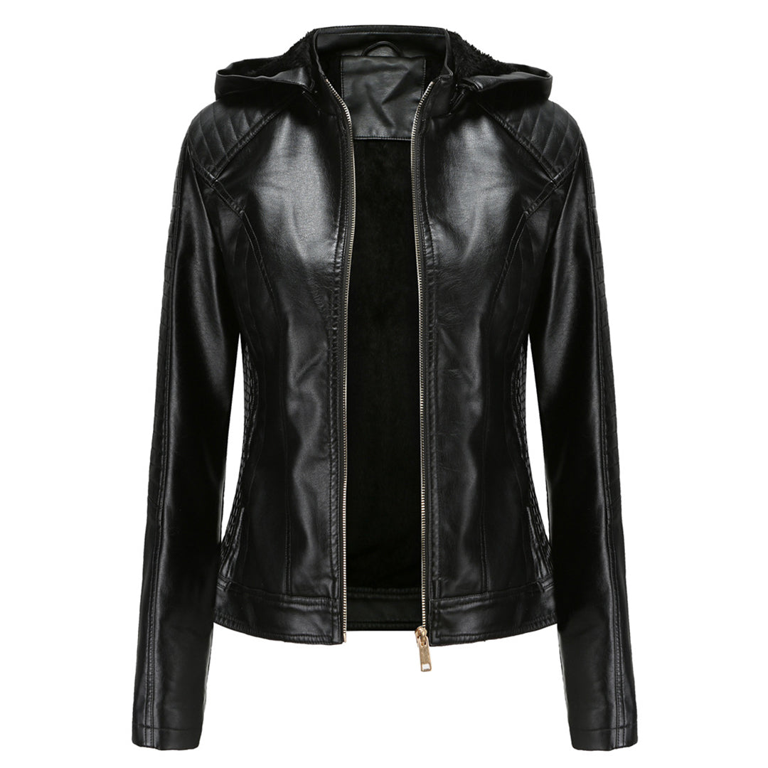 Chaqueta Mujer de Cuero Versátil Corte Ajustado - Mavetta