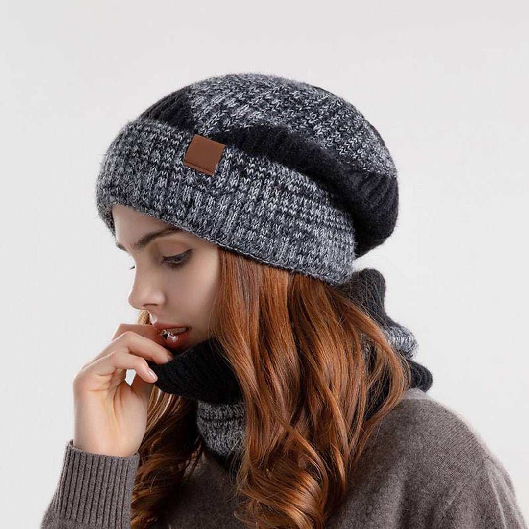 Set Mujer de Gorro y Bufanda Tejidos Ajuste Comodo