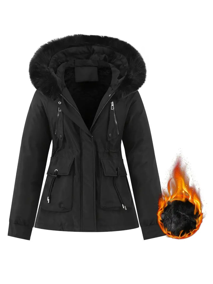 Chaqueta Invierno Mujer Casual Cuello Desmontable