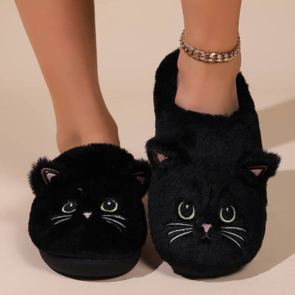 Zapatillas de casa Mujer diseño gato cálidas y cómodas