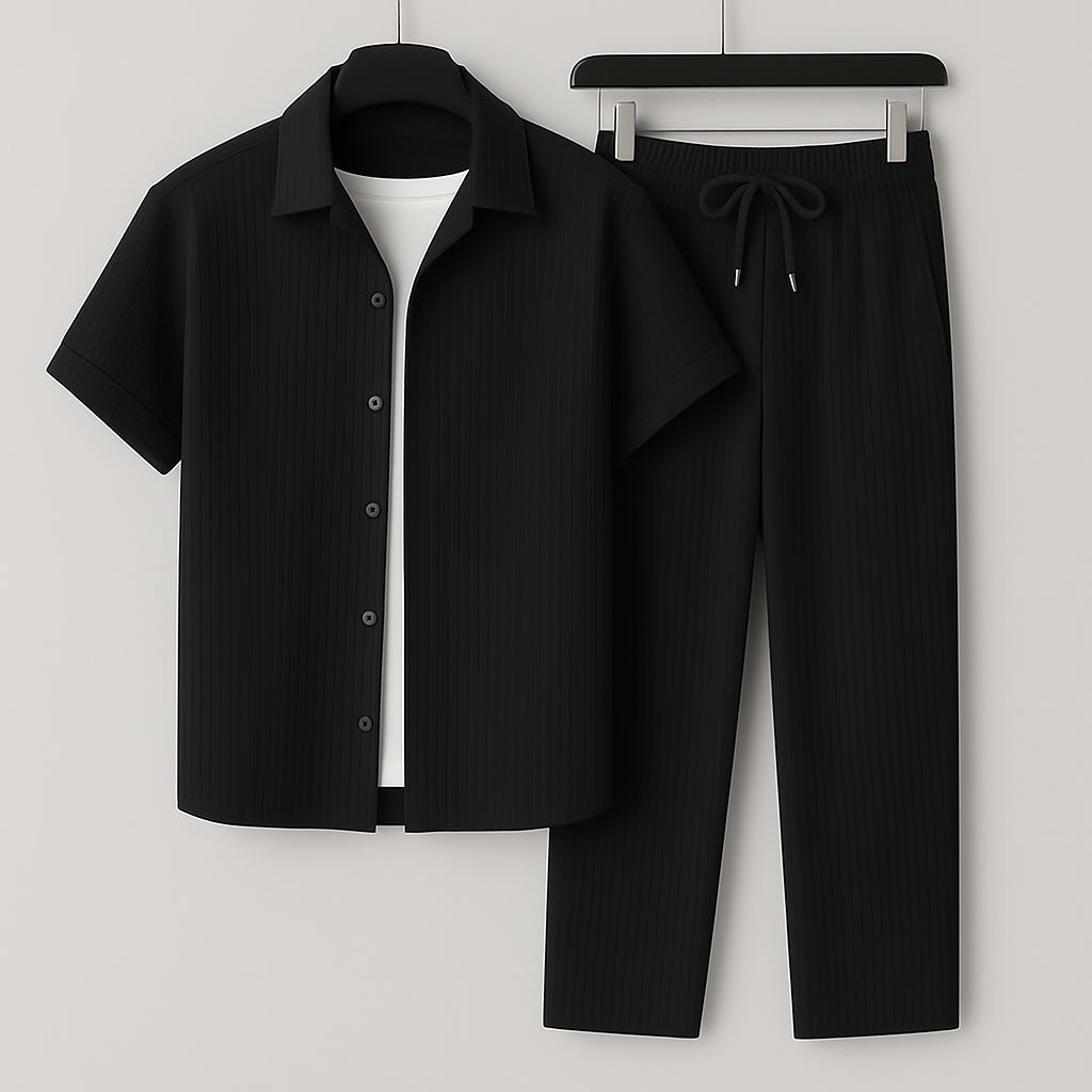 Set Hombre de Lino Ligero y Transpirable Corte Holgado