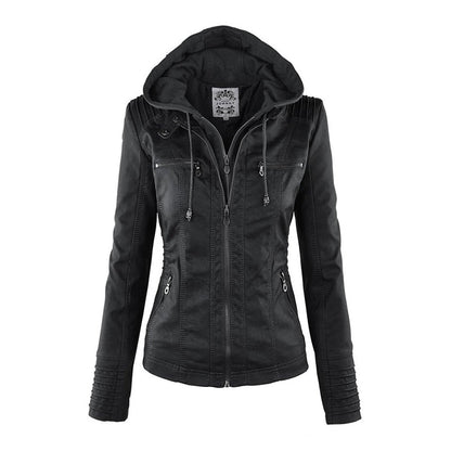 Chaqueta mujer con capucha cremallera estilo moderno