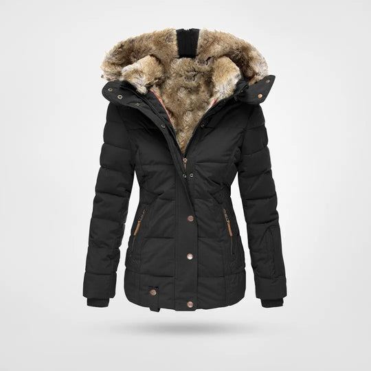 Abrigo Invierno Mujer Impermeable Forro Capucha Calido - Mavetta