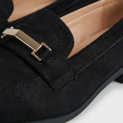 Mocasines Mujer de Piel con Hebilla Clásica