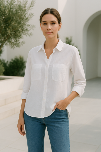 Blusa Mujer de Encaje Manga Larga Corte Oversize