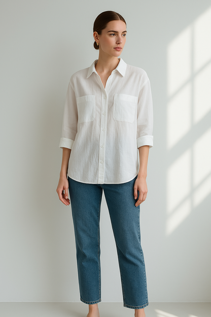 Blusa Mujer de Encaje Manga Larga Corte Oversize - Mavetta