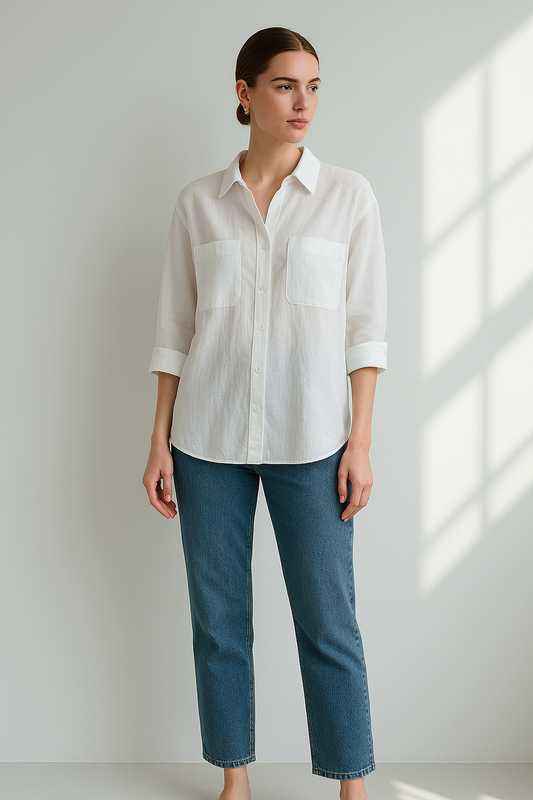 Blusa Mujer de Encaje Manga Larga Corte Oversize - Mavetta
