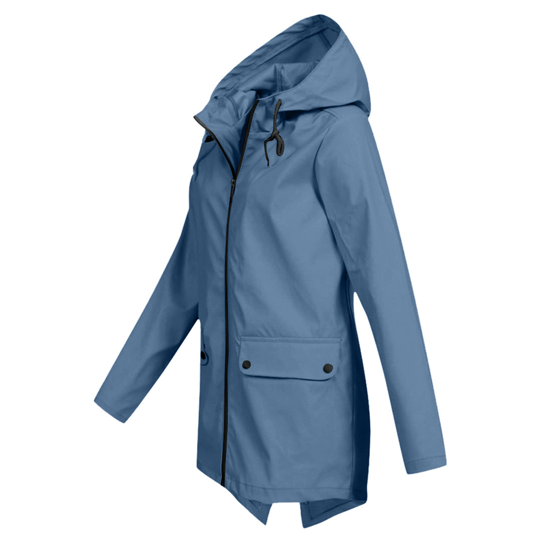 Impermeable Mujer Moderno Ajuste Elegante