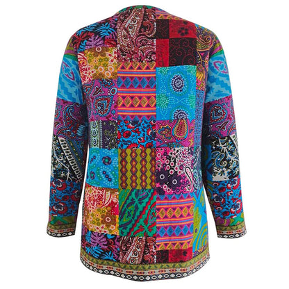Blazer Mujer Estampado Artistico Acabado Ajuste Slim