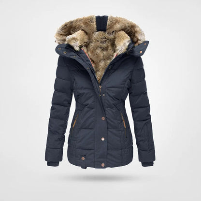 Abrigo Mujer Acolchado Forro Polar Invierno Capucha