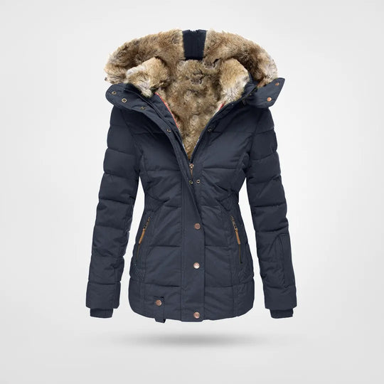 Abrigo Invierno Mujer Impermeable Forro Capucha Calido