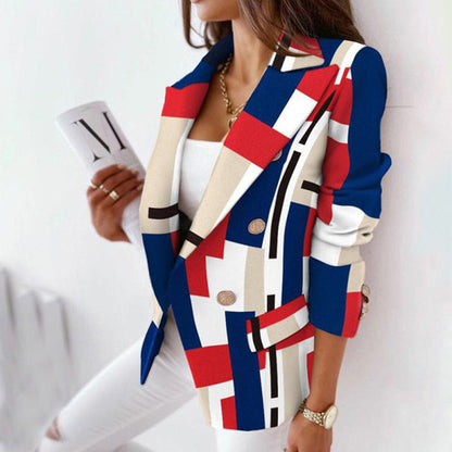 Blazer Mujer de Cuadros Reversible Estilo Chic