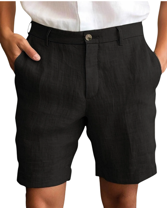 Pantalones cortos hombre de lino cómodos estilo moderno - Mavetta