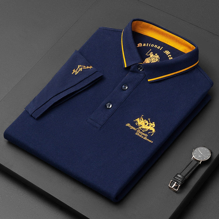 Polo Hombre Algodón Manga Corta Cuello Solapa Bordado