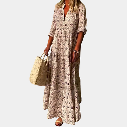 Vestido Largo Mujer Primavera Fluido
