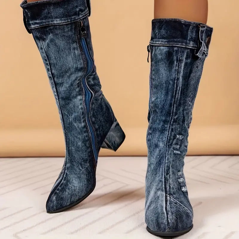 Botas Mujer Caña Media Ajuste Cómodo - Mavetta