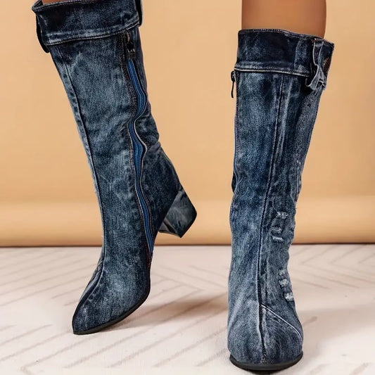 Botas Mujer Caña Media Ajuste Cómodo - Mavetta