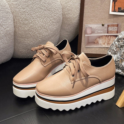 Zapatillas Mujer con Plataforma y Cordones Diseño Moderno