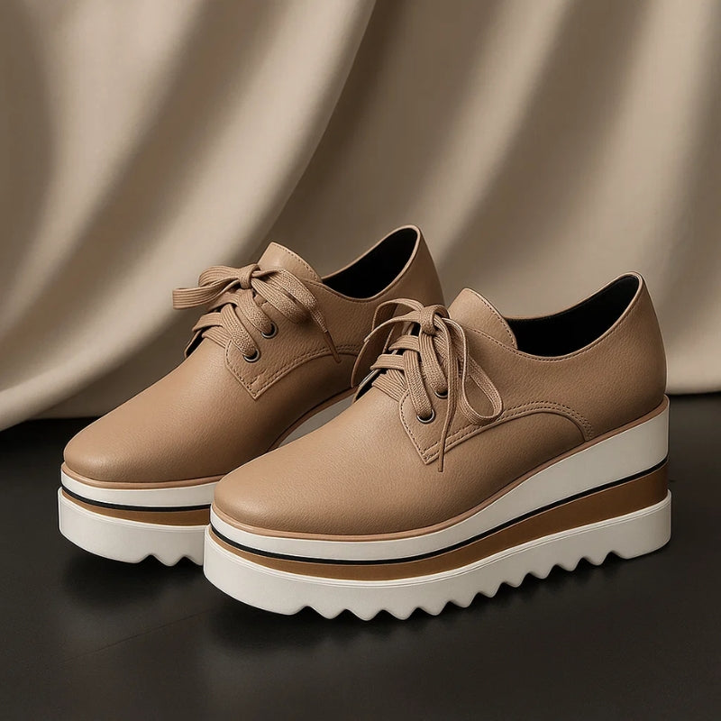 Zapatillas Mujer con Plataforma y Cordones Diseño Moderno