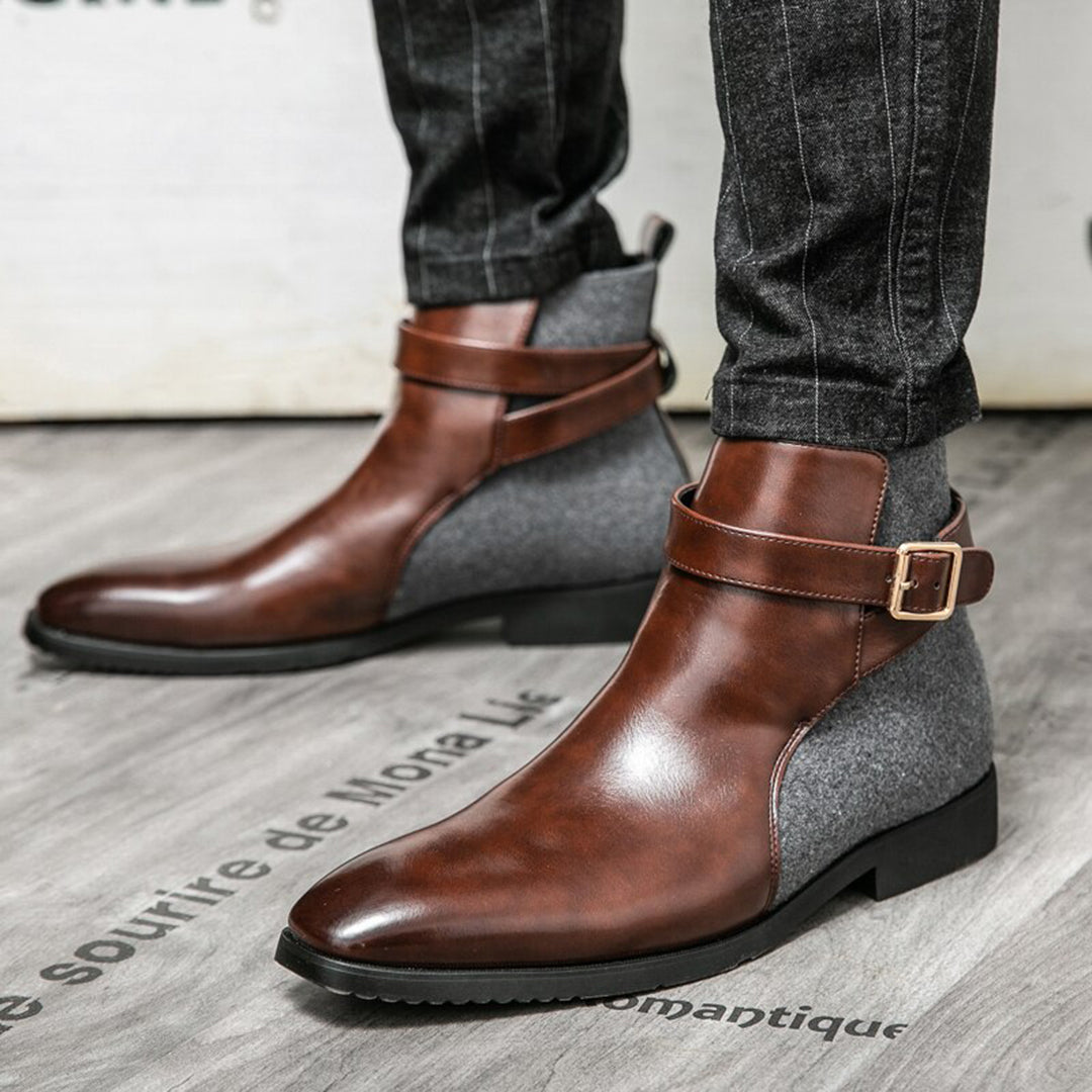 Botines Hombre de Piel Ajuste Clásico