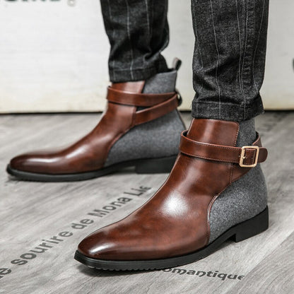 Botines Hombre de Piel Ajuste Clásico