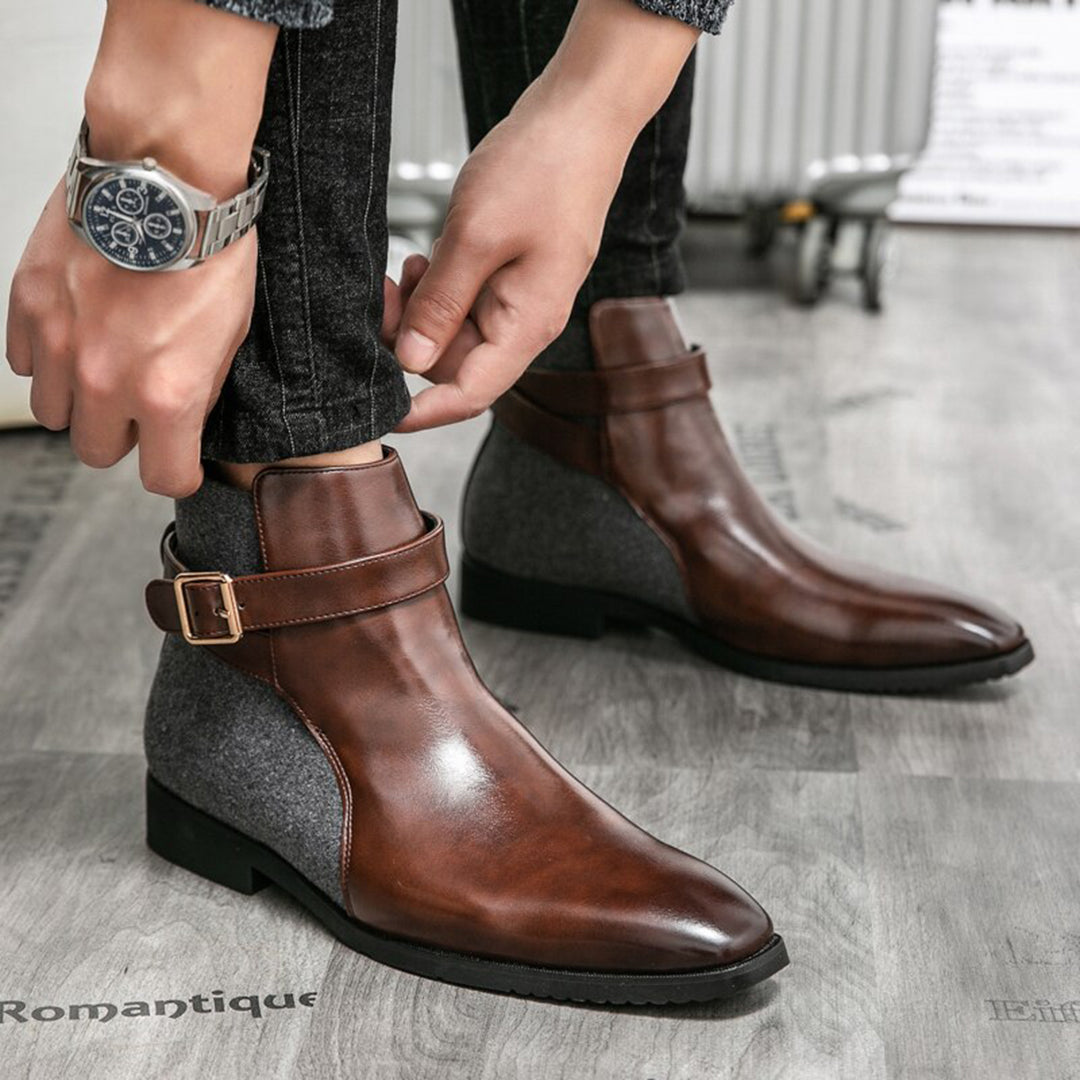 Botines Hombre de Piel Ajuste Clásico