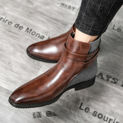 Botines Hombre de Piel Ajuste Clásico