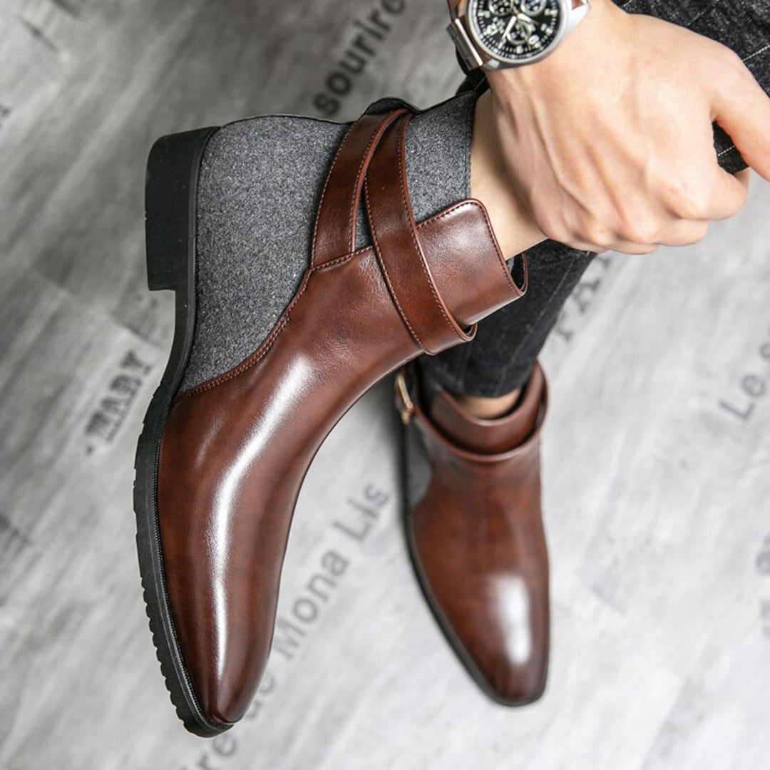 Botines Hombre de Piel Ajuste Clásico