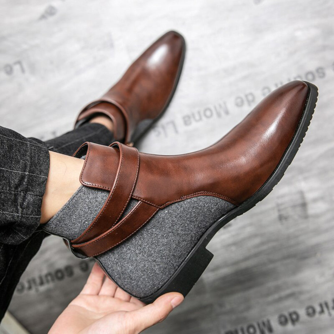 Botines Hombre de Piel Ajuste Clásico