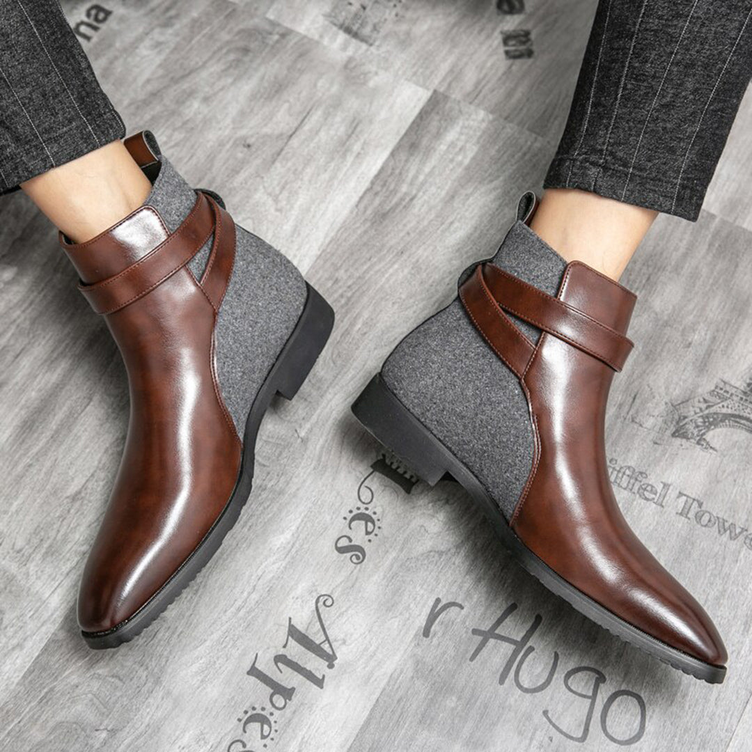 Botines Hombre de Piel Ajuste Clásico