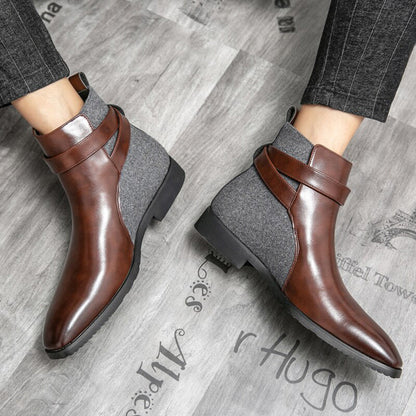 Botines Hombre de Piel Ajuste Clásico