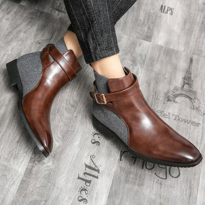 Botines Hombre de Piel Ajuste Clásico