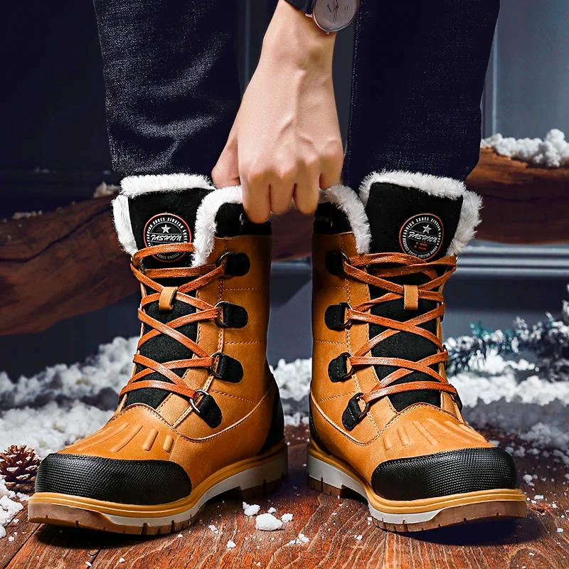 Botas invierno hombre con forro cálido suela antideslizante