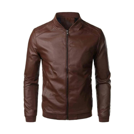 Chaqueta Bomber Hombre de Cuero Resistente Ajuste Clasico - Mavetta