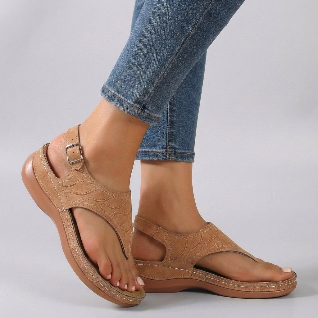 Sandalias Mujer Cuña Tira al Tobillo Ajuste Cómodo - Mavetta