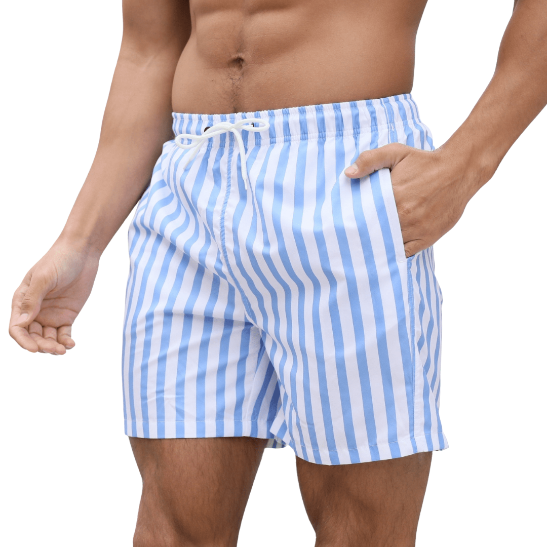 Bañador Hombre con Cintura Elástica y Cordón Ajustable